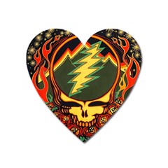 Grateful Dead Steal Your Face Deadhead Hippie Logo Music Heart Magnet by Perong