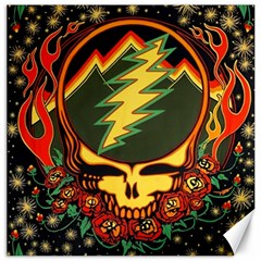 Grateful Dead Steal Your Face Deadhead Hippie Logo Music Canvas 12  X 12  by Perong