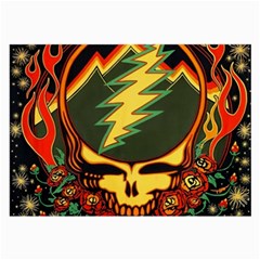 Grateful Dead Steal Your Face Deadhead Hippie Logo Music Large Glasses Cloth (2 Sides) by Perong