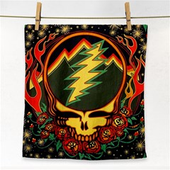 Grateful Dead Steal Your Face Deadhead Hippie Logo Music Face Towel by Perong