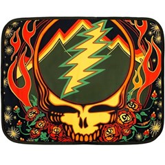 Grateful Dead Steal Your Face Deadhead Hippie Logo Music Fleece Blanket (mini) by Perong