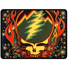 Grateful Dead Steal Your Face Deadhead Hippie Logo Music Fleece Blanket (large) by Perong