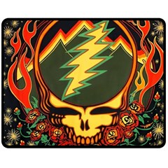 Grateful Dead Steal Your Face Deadhead Hippie Logo Music Fleece Blanket (medium) by Perong