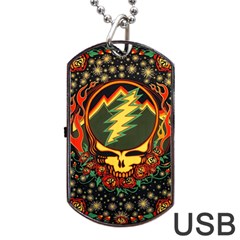 Grateful Dead Steal Your Face Deadhead Hippie Logo Music Dog Tag Usb Flash (two Sides) by Perong