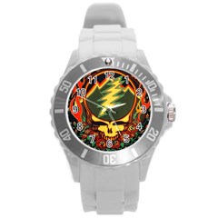 Grateful Dead Steal Your Face Deadhead Hippie Logo Music Round Plastic Sport Watch (l) by Perong