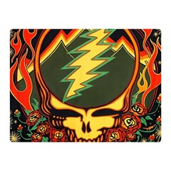 Grateful Dead Steal Your Face Deadhead Hippie Logo Music Two Sides Premium Plush Fleece Blanket (mini) by Perong