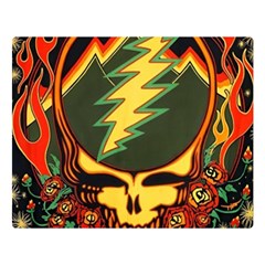 Grateful Dead Steal Your Face Deadhead Hippie Logo Music Two Sides Premium Plush Fleece Blanket (large) by Perong