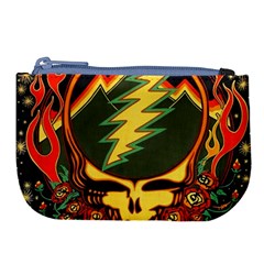 Grateful Dead Steal Your Face Deadhead Hippie Logo Music Large Coin Purse by Perong