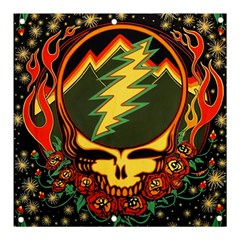 Grateful Dead Steal Your Face Deadhead Hippie Logo Music Banner And Sign 3  X 3  by Perong