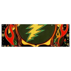 Grateful Dead Steal Your Face Deadhead Hippie Logo Music Banner And Sign 12  X 4  by Perong