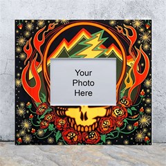 Grateful Dead Steal Your Face Deadhead Hippie Logo Music White Wall Photo Frame 5  X 7  by Perong