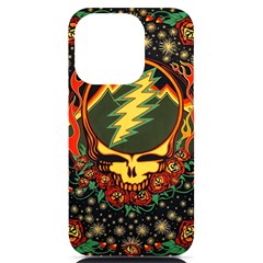 Grateful Dead Steal Your Face Deadhead Hippie Logo Music Iphone 14 Pro Black Uv Print Case by Perong