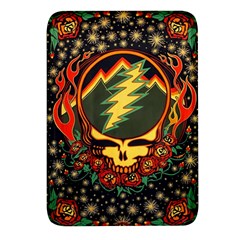 Grateful Dead Steal Your Face Deadhead Hippie Logo Music Rectangular Glass Fridge Magnet (4 Pack) by Perong