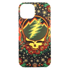 Grateful Dead Steal Your Face Deadhead Hippie Logo Music Iphone 15 Black Uv Print Pc Hardshell Case by Perong