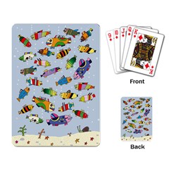 Fish Ocean Sea Water Diving Blue Playing Cards Single Design (rectangle)