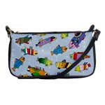 Fish Ocean Sea Water Diving Blue Shoulder Clutch Bag Front