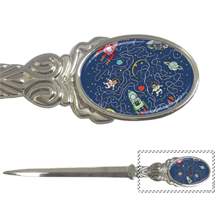 Cat Space Astronaut Rocket Maze Letter Opener