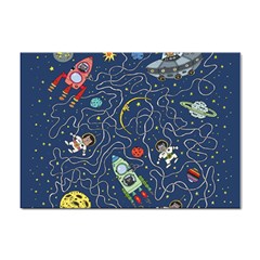 Cat Space Astronaut Rocket Maze Sticker A4 (100 Pack) by Perong