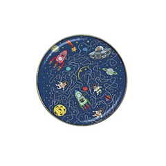 Cat Space Astronaut Rocket Maze Hat Clip Ball Marker (10 Pack) by Perong