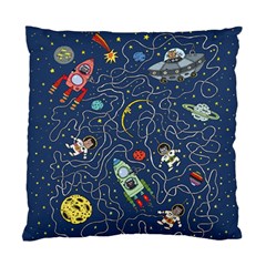 Cat Space Astronaut Rocket Maze Standard Cushion Case (two Sides)