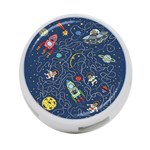 Cat Space Astronaut Rocket Maze 4-Port USB Hub (Two Sides) Front