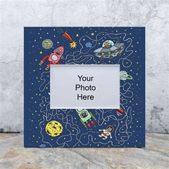 Cat Space Astronaut Rocket Maze White Box Photo Frame 4  X 6 