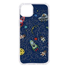 Cat Space Astronaut Rocket Maze Iphone 14 Plus Tpu Uv Print Case by Perong