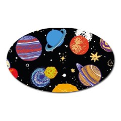 Space Galaxy Art Cute Art Oval Magnet