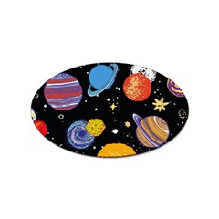 Space Galaxy Art Cute Art Sticker Oval (10 Pack) by Perong