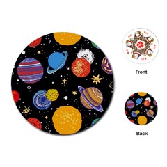 Space Galaxy Art Cute Art Playing Cards Single Design (round)