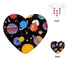 Space Galaxy Art Cute Art Playing Cards Single Design (heart)