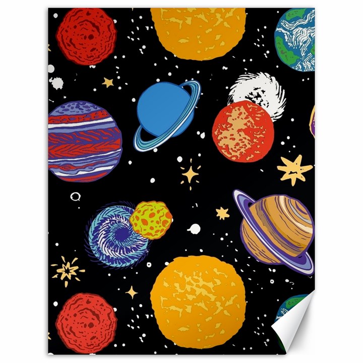 Space Galaxy Art Cute Art Canvas 12  x 16 