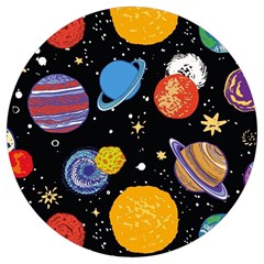 Space Galaxy Art Cute Art Round Trivet