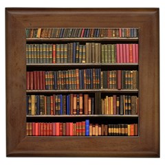 Library Book Framed Tile