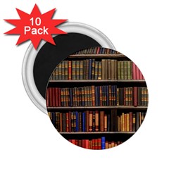 Library Book 2 25  Magnets (10 Pack)  by Perong