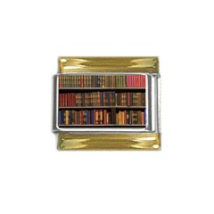 Library Book Gold Trim Italian Charm (9mm)