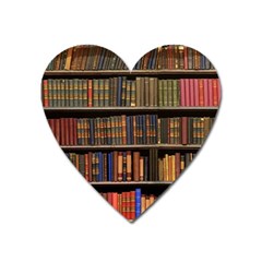 Library Book Heart Magnet