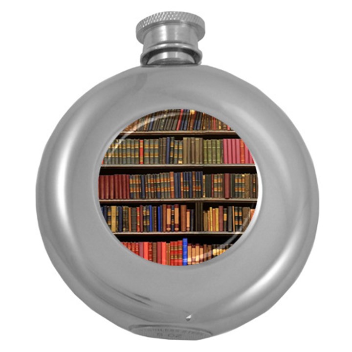 Library Book Round Hip Flask (5 oz)