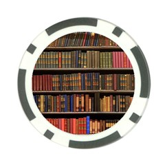 Library Book Poker Chip Card Guard by Perong