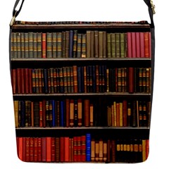 Library Book Flap Closure Messenger Bag (s) by Perong