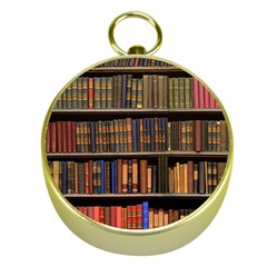 Library Book Gold Compasses