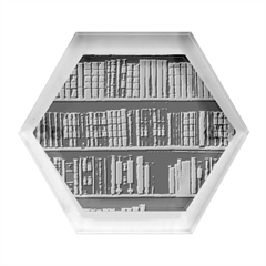 Library Book Hexagon Wood Jewelry Box by Perong