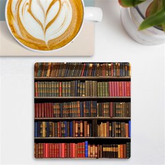 Library Book Uv Print Square Tile Coaster  by Perong