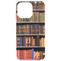 Library Book Iphone 15 Pro Max Black Uv Print Pc Hardshell Case by Perong