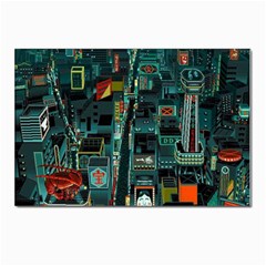 Art Cityscape Japanese Postcards 5  X 7  (pkg Of 10) by Perong