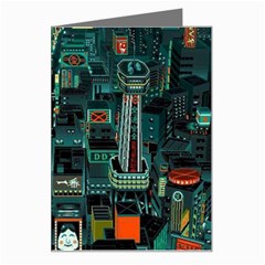 Art Cityscape Japanese Greeting Card by Perong