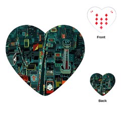 Art Cityscape Japanese Playing Cards Single Design (heart)