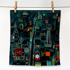 Art Cityscape Japanese Face Towel by Perong