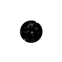 Black Space Drawing Art Planet Drawing Stars Black Space Galaxy Outer Space 1  Mini Buttons by Perong