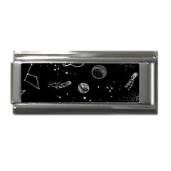 Black Space Drawing Art Planet Drawing Stars Black Space Galaxy Outer Space Superlink Italian Charm (9mm)